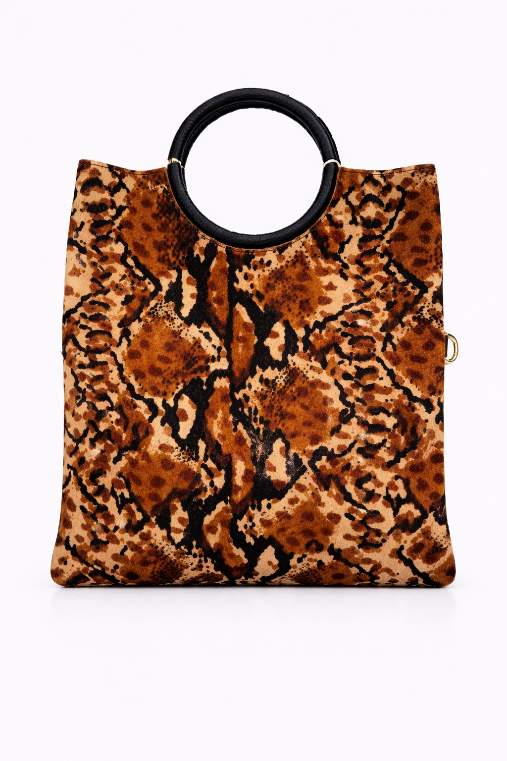 BORSA SHOPPER IN PELLE E CAVALLINO