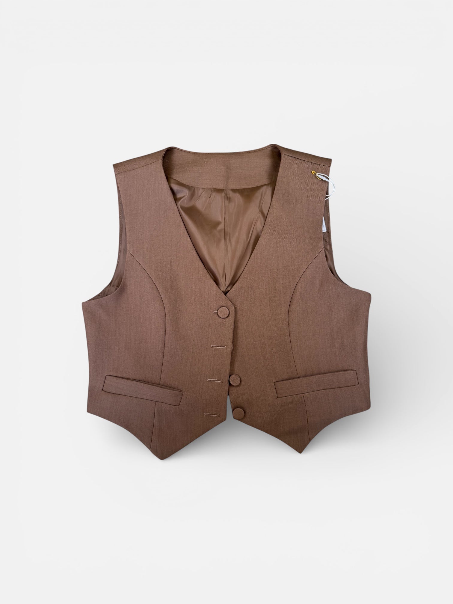 GILET MARRONE