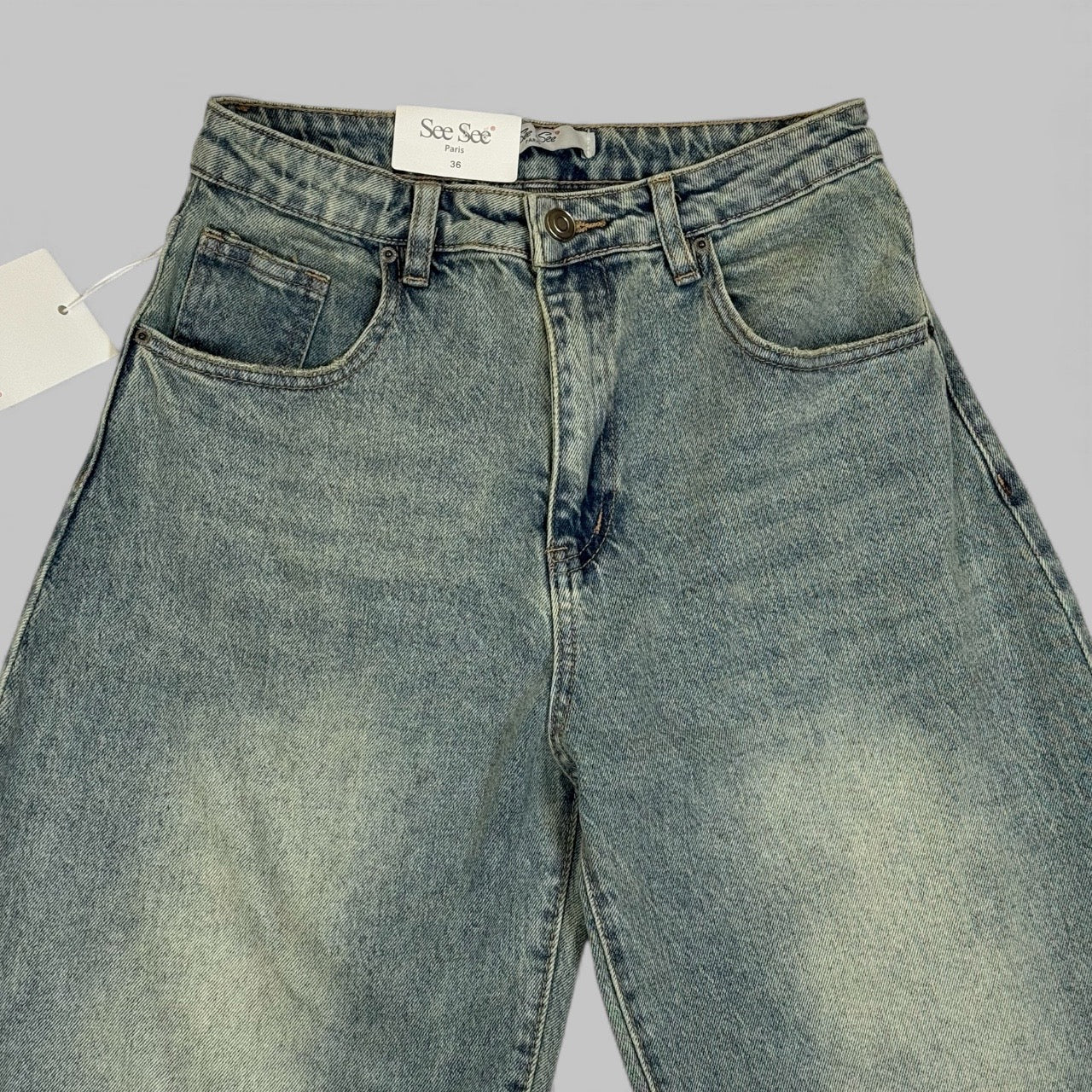 JEANS BALLOON SABBIATO