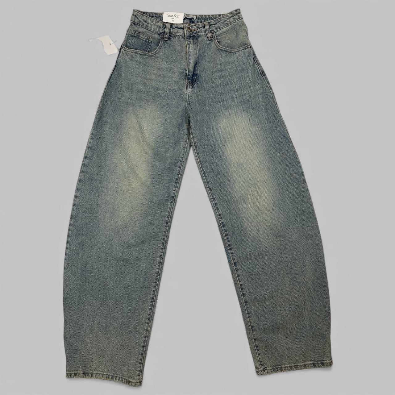 JEANS BALLOON SABBIATO