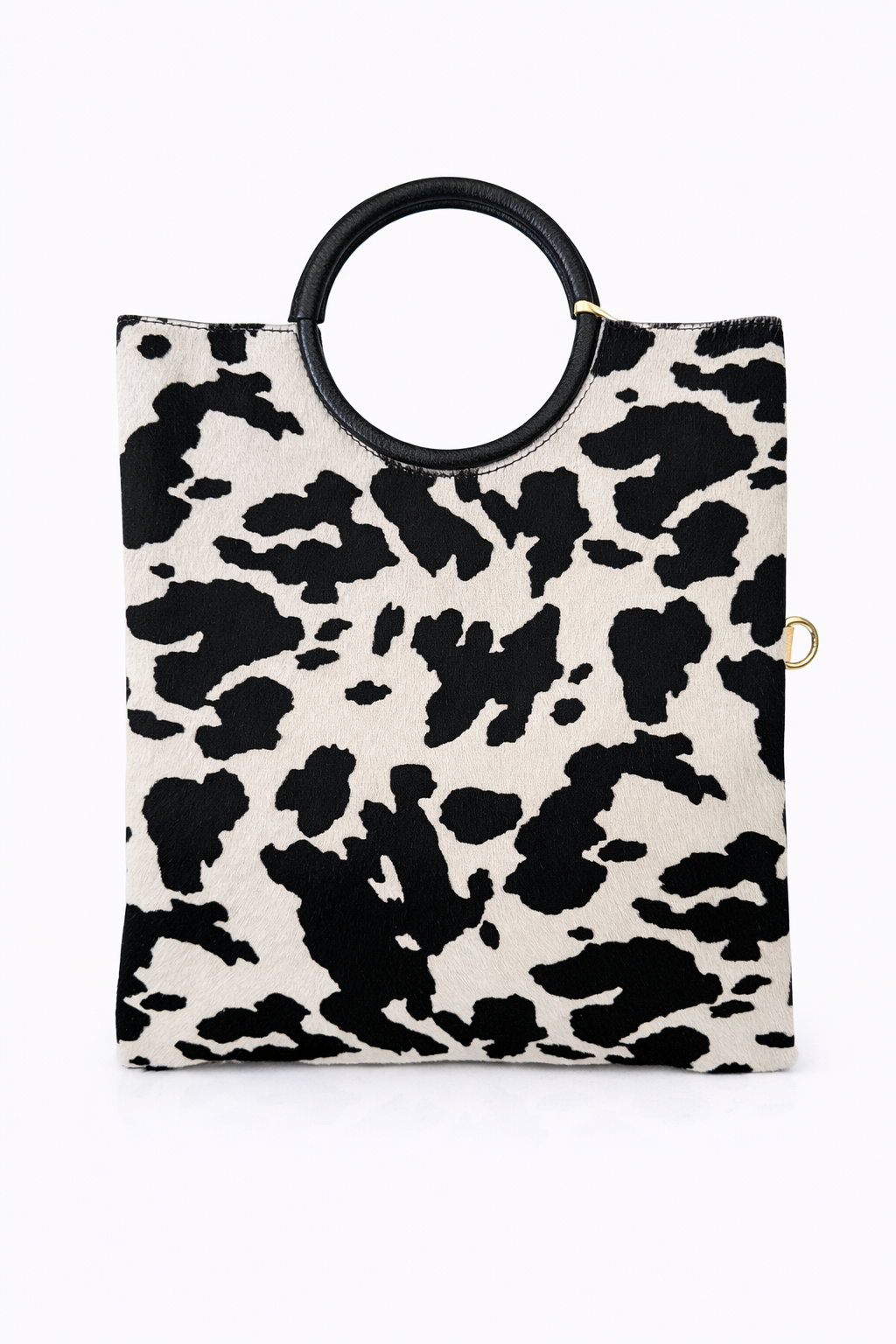 BORSA SHOPPER IN PELLE E CAVALLINO
